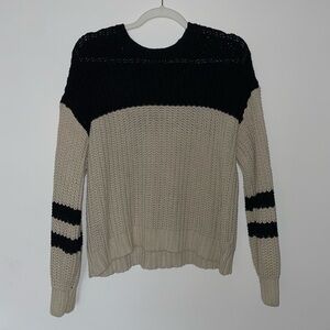 Black and Cream Z Supply Knit Sweater